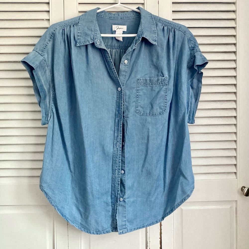 Japna brand lyocell denim button up shirt